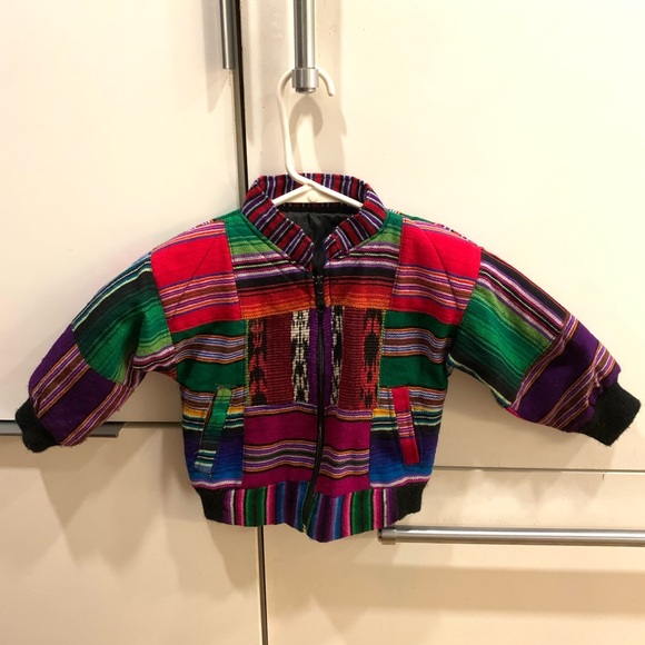 Vintage patchwork quilted bomber jacket 12-24m - Picture 1 of 10